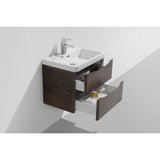 Eviva Smile® 24" Rosewood Wall-Mount Modern Bathroom Vanity Set - EVVN600-24RSWD-WM - Bath Vanity Plus