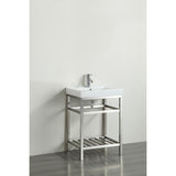Eviva Stone® 24" Stainless Steel Bathroom Vanity Set - EVVN08-24SS - Bath Vanity Plus