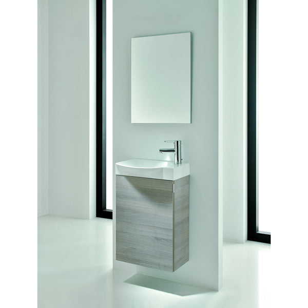 Eviva Tiny 18" Gray Wall-Mount Bathroom Vanity Set - EVVN17-18GR-Action - Bath Vanity Plus