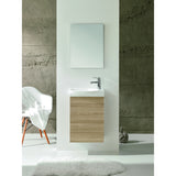 Eviva Tiny 18" Walnut Wall-Mount Bathroom Vanity Set - EVVN17-18WN-Action - Bath Vanity Plus