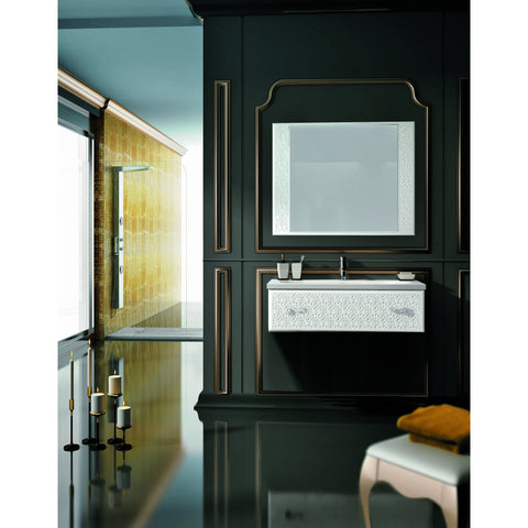Eviva Venice 32" White Modern Wall-Mount Bathroom Vanity Set - EVVN908-32WH-Venice-1Drawer - Bath Vanity Plus