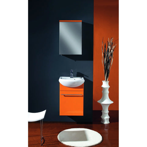 Eviva Venti 18" Orange Modern Wall-Mount Bathroom Vanity Set - EVVN17-18OR-Infinity - Bath Vanity Plus