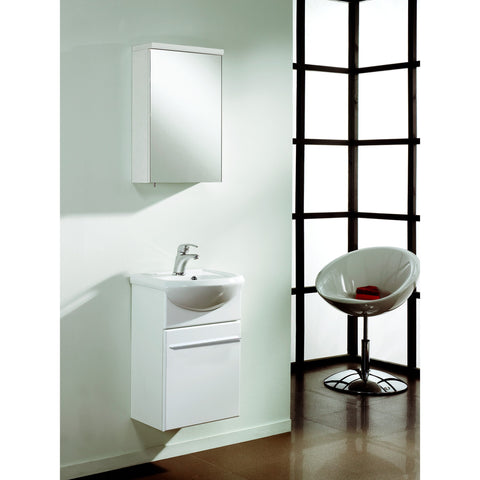 Eviva Venti 18" White Wall-Mount Bathroom Vanity Set - EVVN17-18WH-Infinity - Bath Vanity Plus
