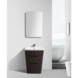 Eviva Victoria 25" Chestnut Modern Bathroom Vanity Set - EVVN650-25CHNT - Bath Vanity Plus