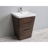 Eviva Victoria 25" Rosewood Modern Bathroom Vanity Set - EVVN650-25RSWD - Bath Vanity Plus