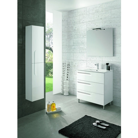 Eviva Vitta 24" White Single Sink Bathroom Vanity Set - EVVN23-24WH-Vitale - Bath Vanity Plus