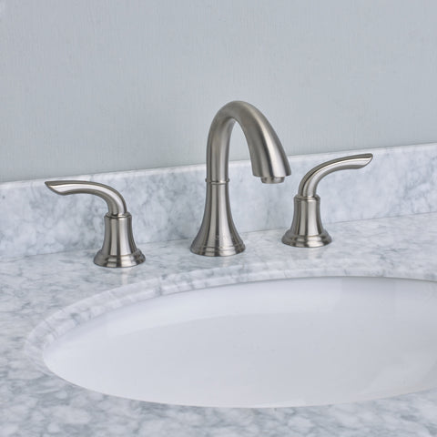 EVIVA Friendy® Brushed Nickel Widespread (2 Handles) Bathroom Faucet - EVFT32BN - Bath Vanity Plus
