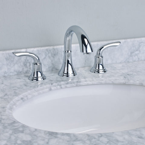 EVIVA Friendy® Chrome Widespread (2 Handles) Bathroom Faucet - EVFT32CH - Bath Vanity Plus