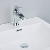 EVIVA Swan® Chrome Waterfall Single Hole/Handle Bathroom Sink Faucet - EVFT164CH - Bath Vanity Plus