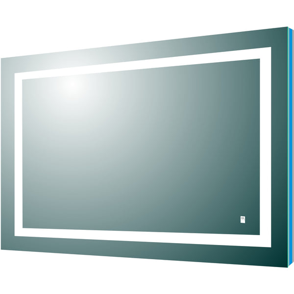 Eviva Deco Piece 42" Backlit LED Mirror with Frame Lights - EVMR52-42X30-LED - Bath Vanity Plus