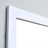 Eviva New York 30" White Framed Bathroom Vanity Mirror - EVMR514-30X30-WH - Bath Vanity Plus