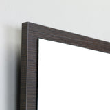 Eviva Reflection® 24" Wenge Framed Bathroom Wall Mirror - EVMR-24WG-SPN - Bath Vanity Plus