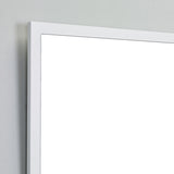 Eviva Reflection® 24" White Framed Bathroom Wall Mirror - EVMR-24WH-SPN - Bath Vanity Plus