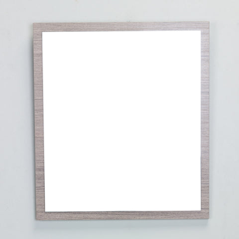 Eviva Reflection® 31.5" Medium Oak Framed Bathroom Wall Mirror - EVMR-32MOK-SPN - Bath Vanity Plus