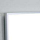 Eviva Sax® 48" Brushed Metal Frame Bathroom Wall Mirror - EVMR01-48X30-MetalFrame - Bath Vanity Plus