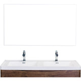 Eviva Sax® 60" Brushed Metal Frame Bathroom Wall Mirror - EVMR01-60X30-MetalFrame - Bath Vanity Plus