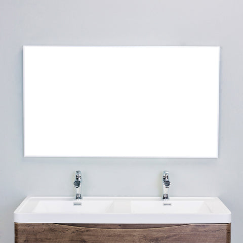 Eviva Sax® 60" Chrome Metal Frame Bathroom Wall Mirror - EVMR-60X30-MetalFrame - Bath Vanity Plus