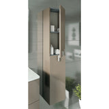 Eviva Cali 12" Brown Wall-Mount Modern Bathroom Linen Cabinet - EVCB32-12TP-Round - Bath Vanity Plus