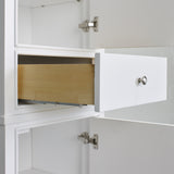 Eviva Elite Stamford® 24" White Solid Wood Linen Bathroom Cabinet - EVCB709-24WH - Bath Vanity Plus