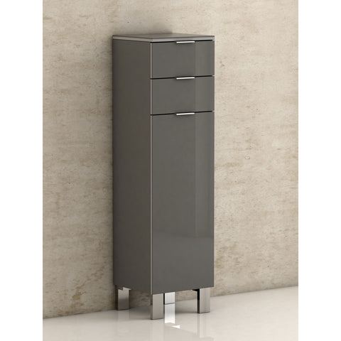 Eviva Geminis 14" Gray Freestanding Linen Cabinet - EVCB530-14GR - Bath Vanity Plus