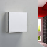Eviva Libra 14" White Modern Wall-Mount Side Cabinet - EVCB522-14WH - Bath Vanity Plus