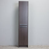 Eviva Lugano 16" Gray Oak Freestanding Modern Bathroom Linen Cabinet - EVCB1600-16GOK - Bath Vanity Plus