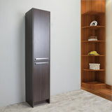 Eviva Lugano 16" Gray Oak Freestanding Modern Bathroom Linen Cabinet - EVCB1600-16GOK - Bath Vanity Plus