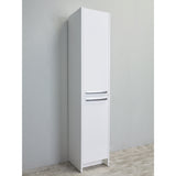 Eviva Lugano 16" White Freestanding Modern Bathroom Linen Cabinet - EVCB1600-16WH - Bath Vanity Plus