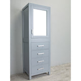Eviva New York® 24" Freestanding Gray Linen Bathroom Cabinet - EVCB514-24GR - Bath Vanity Plus