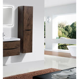 Eviva Smile 16" Rosewood Wall-Mount Linen Cabinet - EVCB15-16RWD - Bath Vanity Plus