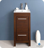 Fresca Allier 16" Wenge Brown Modern Bathroom Cabinet w/ Sink
