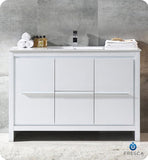 Fresca Allier 48" White Modern Bathroom Cabinet w/ Sink