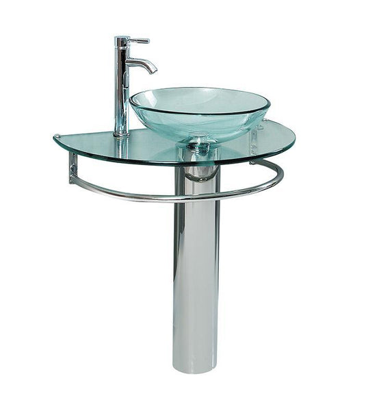 Fresca Attrazione 30" Modern Glass Bathroom Pedestal