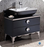 Fresca Moselle 36" Modern Glass Bathroom Cabinet w/ Top & Vessel Sink