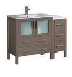 Fresca Torino 42" Gray Oak Modern Bathroom Cabinets w/ Integrated Sink