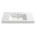 Fresca Mezzo 40" White Integrated Sink / Countertop