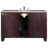 Silkroad Exclusive 55" Dark Espresso Single Vanity Set - HYP-0703-UWC-55 - Bath Vanity Plus