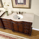 Silkroad Exclusive 56" Butler Modular Single Sink Vanity Set - HYP-0213-UWC-56 - Bath Vanity Plus