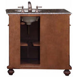 Silkroad Exclusive 36" Butler Single Sink Vanity Set - HYP-0213-UWC-36 - Bath Vanity Plus