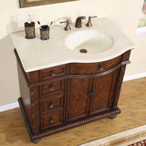 Silkroad Exclusive 36" Butler Single Sink Vanity Set - HYP-0213-UWC-36 - Bath Vanity Plus