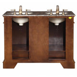 Silkroad Exclusive 48" Bradford Double Sink Vanity Set - HYP-0715-UIC-48 - Bath Vanity Plus