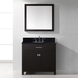 Virtu USA Caroline 36" Espresso Single Bathroom Vanity Set with Granite Top - MS-2036-BG - Bath Vanity Plus
