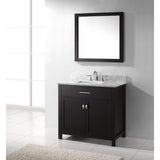 Virtu USA Caroline 36" Espresso Single Bathroom Vanity Set with Marble Top - MS-2036-WM - Bath Vanity Plus