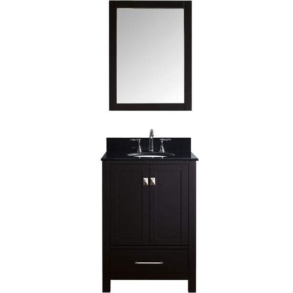 Virtu USA Caroline Avenue 24" Espresso Single Bathroom Vanity Set with Granite Top - GS-50024-BG - Bath Vanity Plus