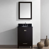 Virtu USA Caroline Avenue 24" Espresso Single Bathroom Vanity Set with Granite Top - GS-50024-BG - Bath Vanity Plus