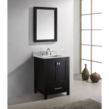 Virtu USA Caroline Avenue 24" Espresso Single Bathroom Vanity Set with Marble Top - GS-50024-WM - Bath Vanity Plus