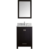Virtu USA Caroline Avenue 24" Espresso Single Bathroom Vanity Set with Marble Top - GS-50024-WM - Bath Vanity Plus