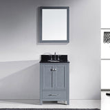 Virtu USA Caroline Avenue 24" Gray Single Bathroom Vanity Set with Granite Top - GS-50024-BG - Bath Vanity Plus