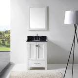 Virtu USA Caroline Avenue 24" White Single Bathroom Vanity Set with Granite Top - GS-50024-BG - Bath Vanity Plus