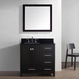 Virtu USA Caroline Avenue 36" Espresso Single Bathroom Vanity Set with Granite Top - GS-50036-BG - Bath Vanity Plus